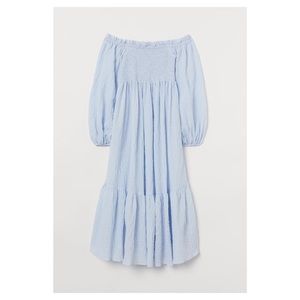 Light Blue Off Shoulder Maxi Dress